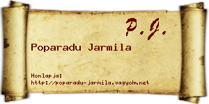 Poparadu Jarmila névjegykártya